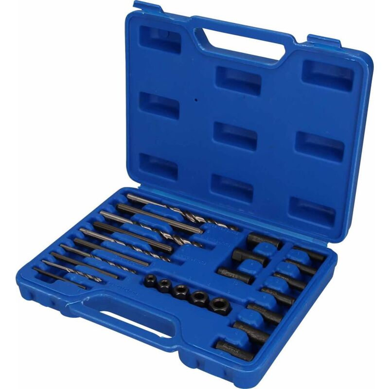 Brilliant Tools - 25 Piece Screw Extractor. Drill and Guide Kit