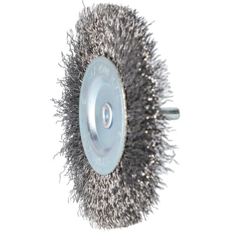 Brilliant Tools Brosse circulaire, Ø 100 mm avec embout de 6, 0 mm