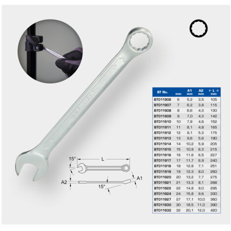 Brilliant Tools  BT011908 Ring-Maulschlüssel, 8mm