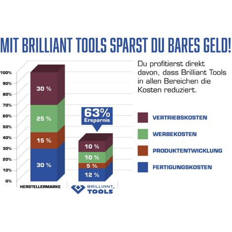 BRILLIANT TOOLS BT011924 Chiave combinata, 24 mm [Powered by KS TOOLS]