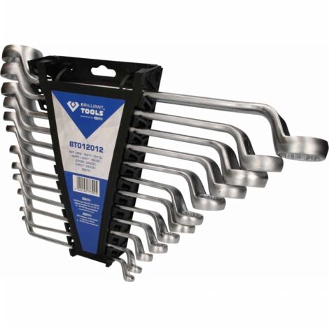 BRILLIANT TOOLS BT012012 Serie di chiavi poligonali doppie, curvata, 12 pz [Powered by KS TOOLS]