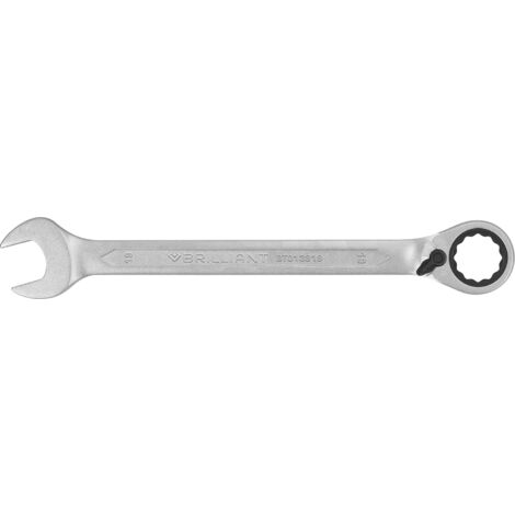 BRILLIANT TOOLS BT013810 - Chiave poligonale a cricchetto reversibile, 10 mm [Powered by KS TOOLS]