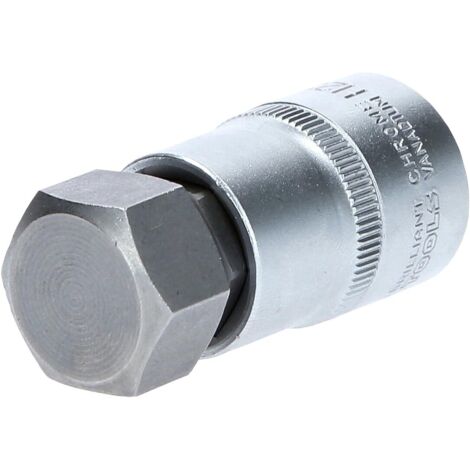 BRILLIANT TOOLS BT022869 Bussola a inserto a esagono incassato 1/2", lunga 55 mm, 22 mm [Powered by KS TOOLS]