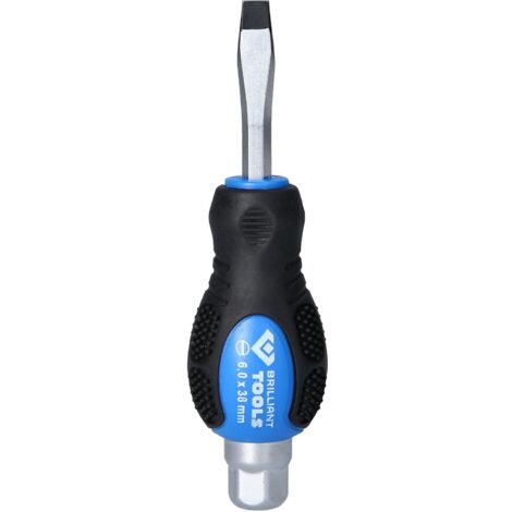Brilliant Tools  BT034803 Schraubendreher Schlitz mit Schlagkappe, 6,0 mm
