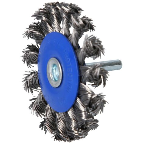 Brilliant Tools  BT103109 Scheibenbürste, gezopft, Ø 75 mm mit 6 mm Aufnahme