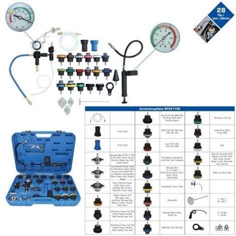 Brilliant Tools BT521150 Master Kühlsystem-Diagnose-Satz, 27-tlg.