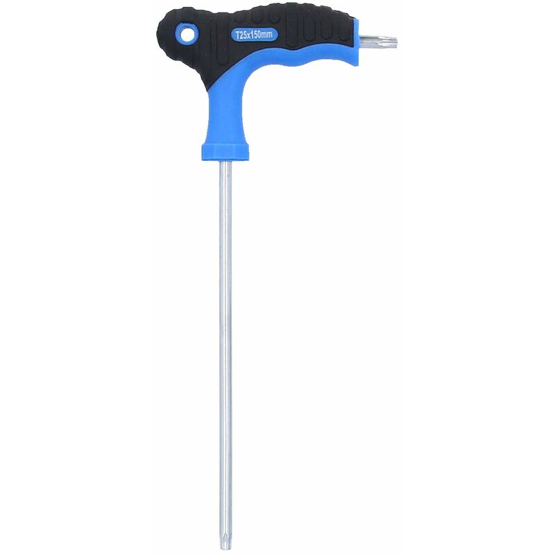 Image of Brilliant Tools - BT041013 Impugnatura a t Torx® con chiave maschio piegata con foro frontale T25 x 150 mm [Powered by ks tools]