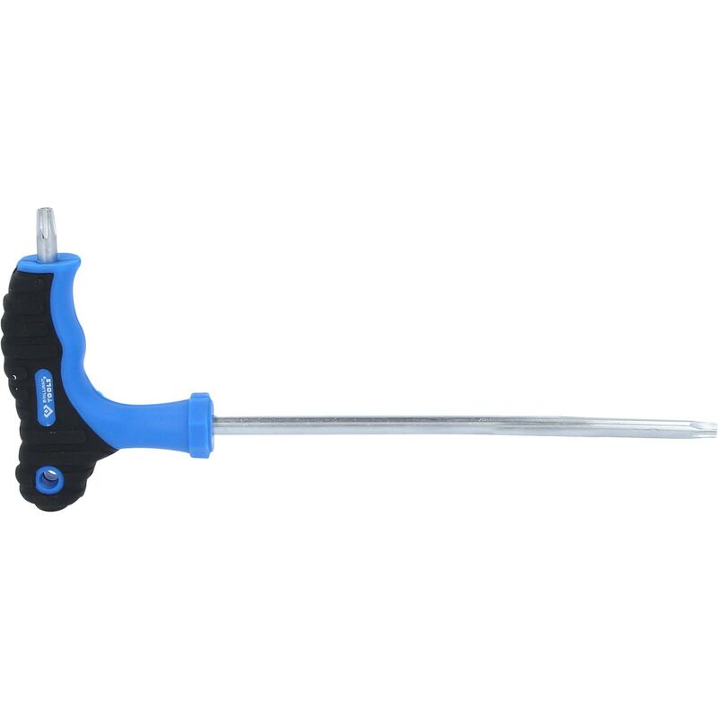 Image of Brilliant Tools - BT041016 Impugnatura a t Torx® con chiave maschio piegata con foro frontale T30 x 150 mm [Powered by ks tools]