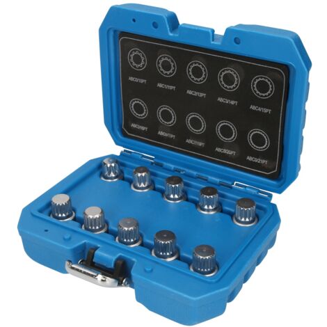 Brilliant Tools Felgenschloss-Sortiment für VW, 10-tlg.