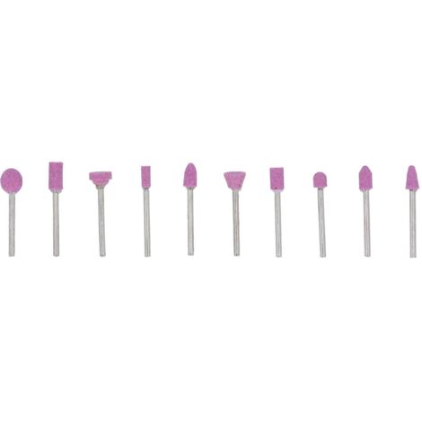 BRILLIANT TOOLS Jeu de meules sur tige pour meuleuse à tige 10 pièces - BT160711