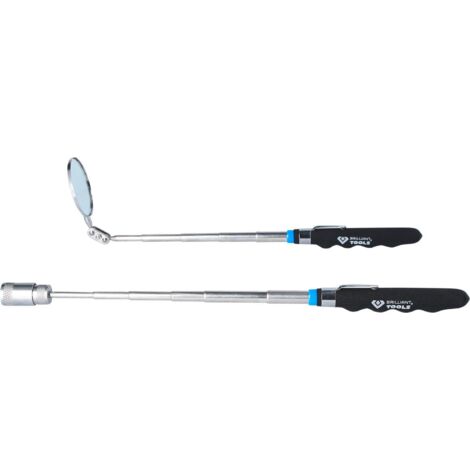 Brilliant Tools Jeu de miroirs télescopiques et d’aimants, 2 pcs