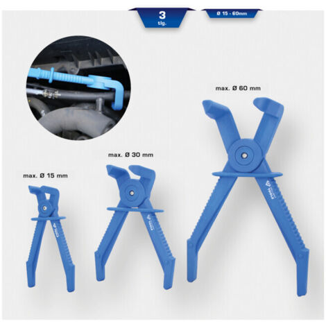 Brilliant Tools Jeu de pinces de débranchement de tuyaux, coudées à 90, 3 pcs