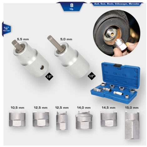 BRILLIANT TOOLS Jeu d'outils pour jambe de suspension 8 pièces - BT651000