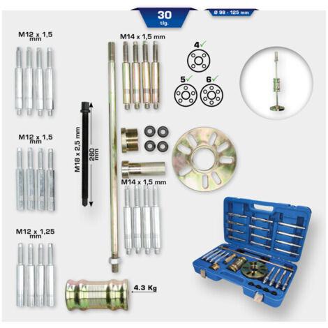 Brilliant Tools Jeu d'outils pour moyeux de roue, 30 pièces