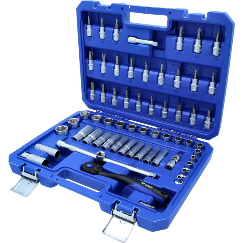 

Brilliant Tools Juego de llaves de vaso de 3/8', 61 pzs