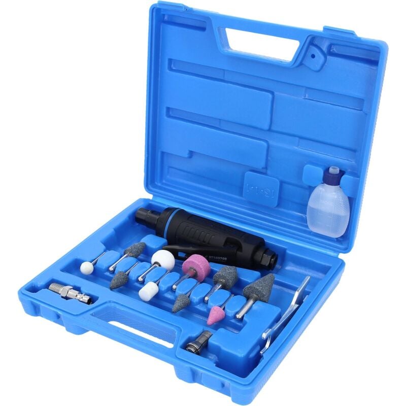 Brilliant Tools - Mini jeu de meuleuses axiales pneumatiques, 15 pcs