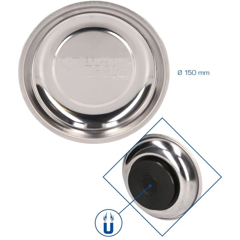 Ks tools BT691160 plateau magnétique en acier inoxydable ø 150 mm Brilliant Tools