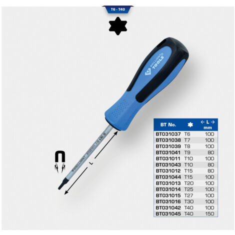 BRILLIANT TOOLS Schraubendreher TORX T30 x 115 mm - BT031016