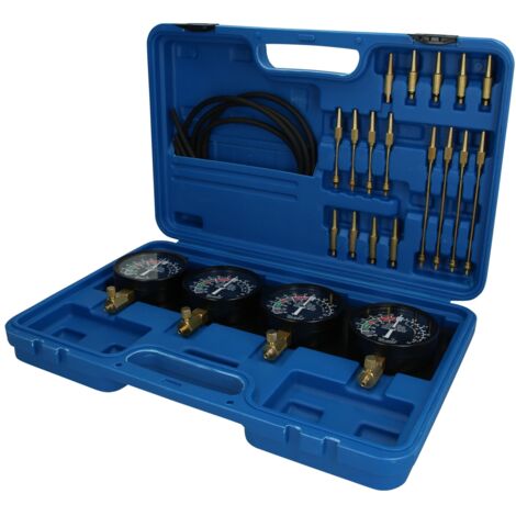 Brilliant Tools Synchron-Vergaser-Testgerät, mit 4 Synchronuhren, 26-tlg.