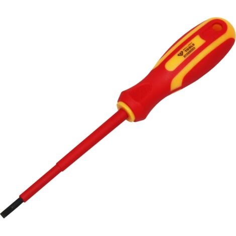 BRILLIANT TOOLS VDE Tournevis à fente 4,0 x 100 mm - BT068003