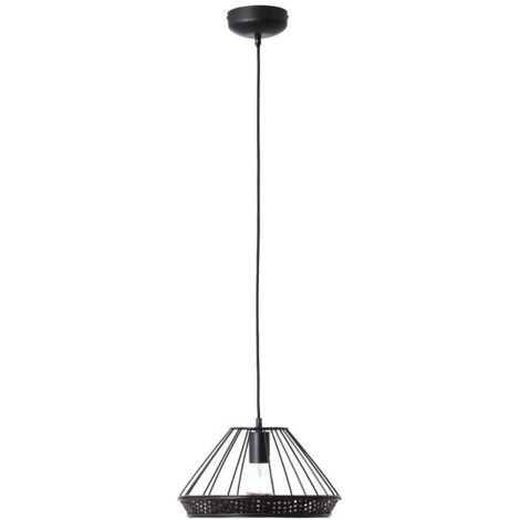 BRILLIANT Tory Suspension 1 flamme noir mat / rotin Luminaires d'intérieur, suspensions  1x A60, E27, 40W, convient aux lampes normales (non incluses)  A ++  Réglable en hauteur / le câble peu