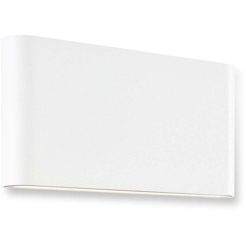 Brilliant Welbie Led Außenwandleuchte Weiß, 14w Integriert, 1300 Lumen, Warmweiß (3000k), Ip54 Spritzwassergeschützt, Up- & Downlight, 17, 5x9x2, 9 Cm,