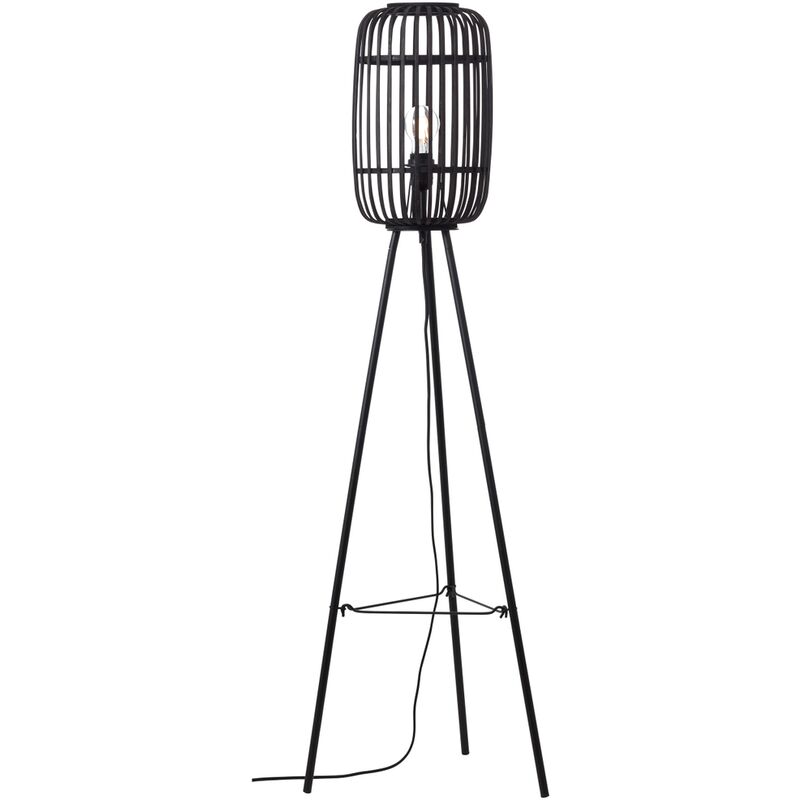 

Woodrow lámpara de pie, madera de tres patas oscuro / negro Iluminación interior, lámparas de pie, trípode | 1x A60, E27, 60W, apto para lámparas
