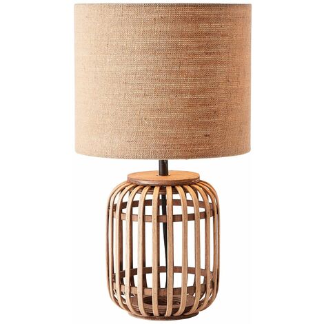BRILLIANT Woodrow Tischleuchte 42cm natur  1x A60, E27, 52W, geeignet für Normallampen (nicht enthalten)
