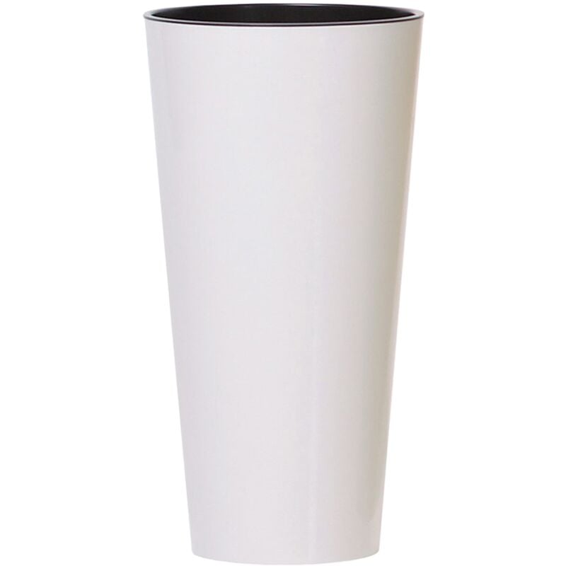 Prosperplast - tubus slim 15,5L. pot brillant, dimensions (mm) 250x250x476, couleur Blanc