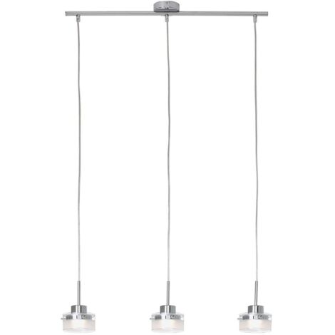 Briloner 4298-038 - Lampadario a sospensione a LED, 3 x 5 W, 400 lm, cromato