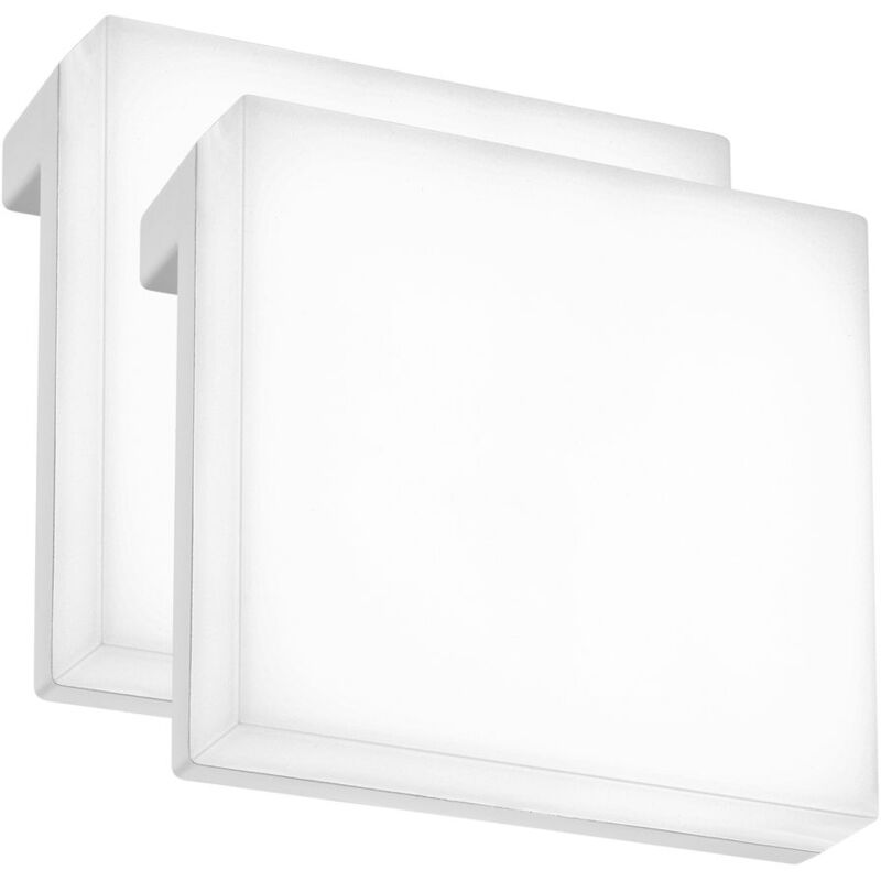 Briloner - Aniani Set de 2 lampes led pour miroir de salle de bain, montage 2 en 1, IP44 protection contre les éclaboussures, à clipser, blanc, 8 x 8