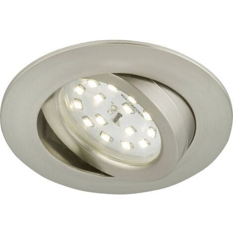 BRILONER - ATTACH MOVE FARETTO DA INCASSO LED ORIENTABILE DIAM. 8,2cm 5W 400lm NICKEL SATINATO