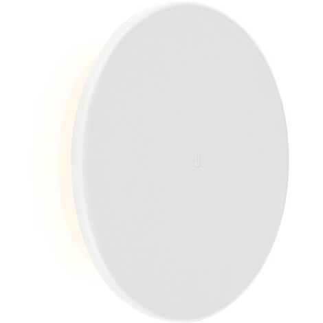 Briloner Aurora Applique LED sans fil tactile dimmable Ø25 cm 2.6 W 300 lm 2700 K blanc chaud batterie USB C IP54 blanc lampe murale interieur exterieur