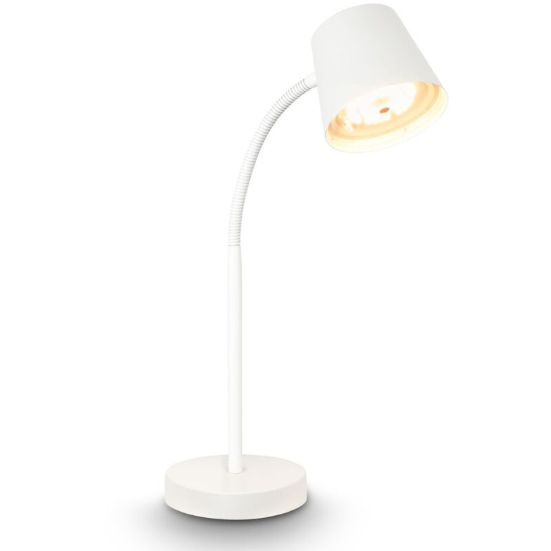 Briloner - Biwo led Lampe de table sans fil, à intensité variable, orientable, tactile, sans fil, blanc, 38,5 x 13 x 23 cm