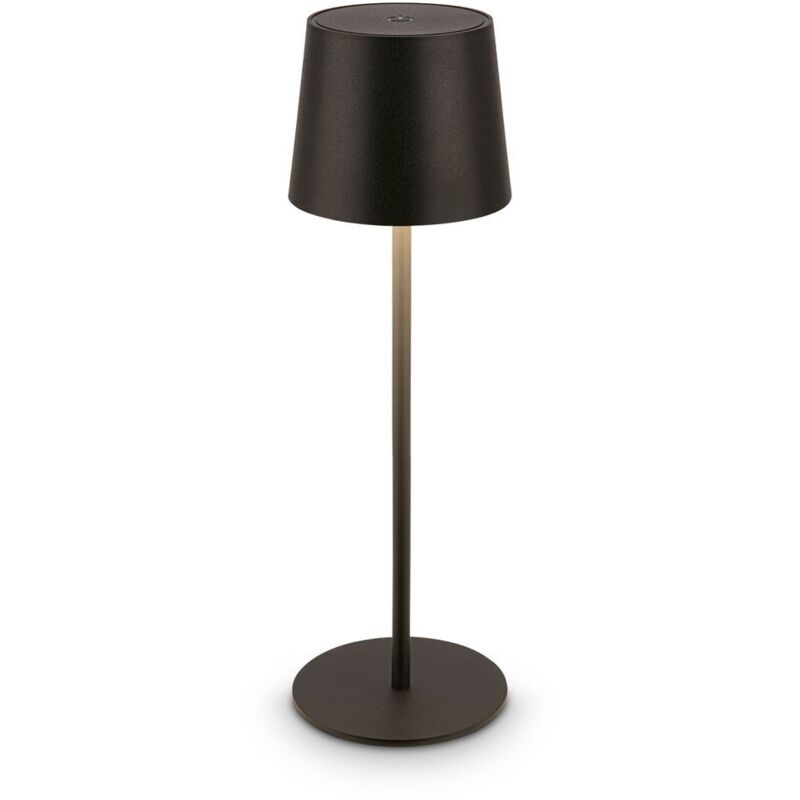 BRILONER Black Table Lamp LED Rechargeable Night Bedside Light Cordless 33cm