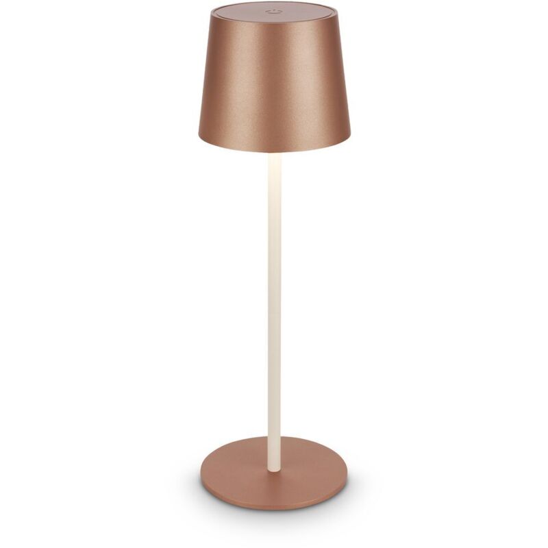 BRILONER Coffee LED Table Lamp Rechargeable Light Dimmable Cordless 34.5cm in Brown