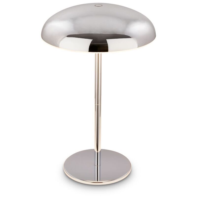 Briloner caxa Lampe de table led sans fil IP44, dimmable, tactile, batterie, protection contre les projections d'eau, chrome, Ø19,5 x 30,5 cm Briloner caxa Lampe de table led sans fil IP44, dimmable, tactile, batterie, protection contre les projections d'eau, chrome, Ø19,5 x 30,5 cm