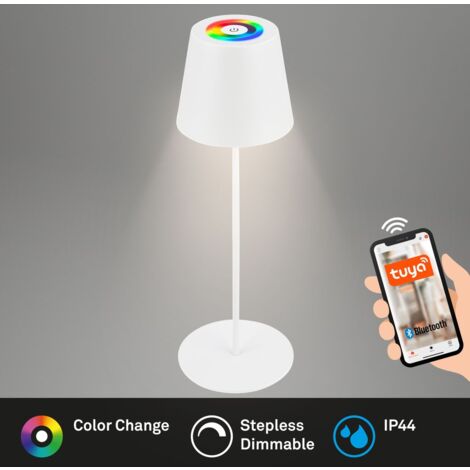 Briloner Coloris LED lampada da tavolo Smart wireless, controllo tramite app, dimmerabile, bianco