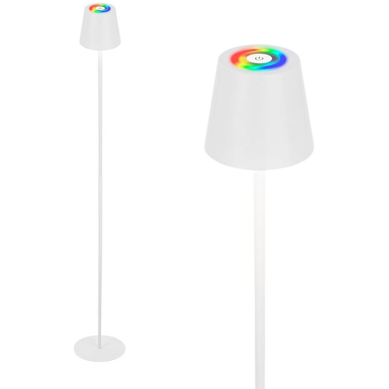 Coloris rgbw led Lampadaire sans fil, Variable, Touche, Recharge usb-c, Sans fil, Blanc, 133 x Ø20,8 cm - Briloner Coloris rgbw led Lampadaire sans fil, Variable, Touche, Recharge usb-c, Sans fil, Blanc, 133 x Ø20,8 cm - Briloner