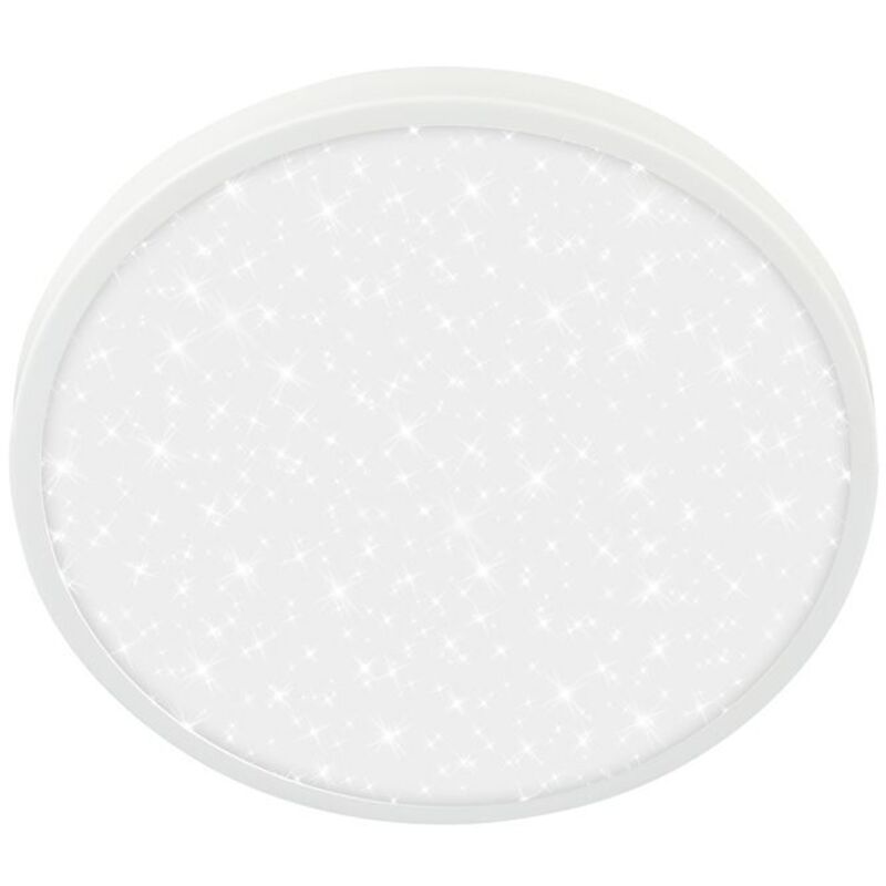 BRILONER - Plafonnier LED avec panneau décoratif, lumière blanche chaude, ciel étoilé, salon, chambre, luminaire plafonnier, 24x6 cm, blanc