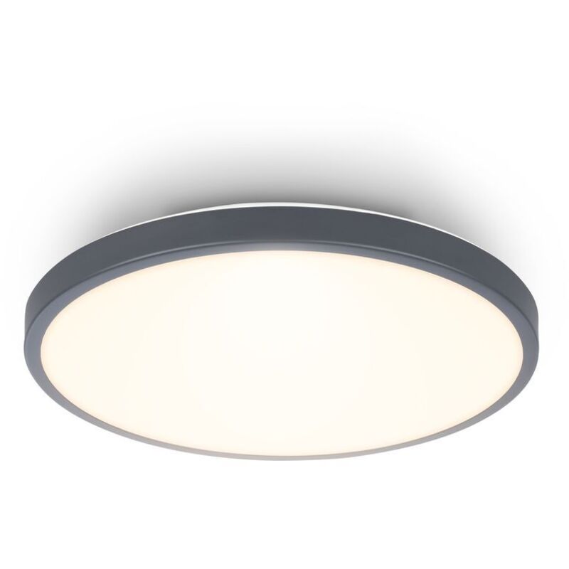 BRILONER LED Ceiling Light Living Room Hallway Lamp Warm White 24cm 12W 1300lm in Grey