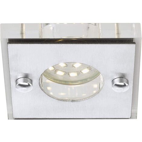 BRILONER - FARETTO DA INCASSO LED 1X5W 400LM IP44 QUADRATO FISSO ALLUMINIO