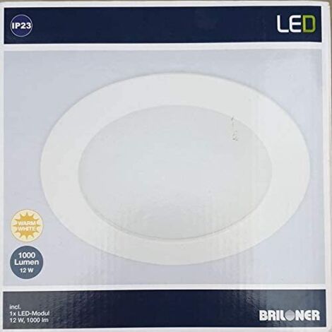 BRILONER FARETTO INCASSO LED 1X12W 1000LM IP23  FISSO