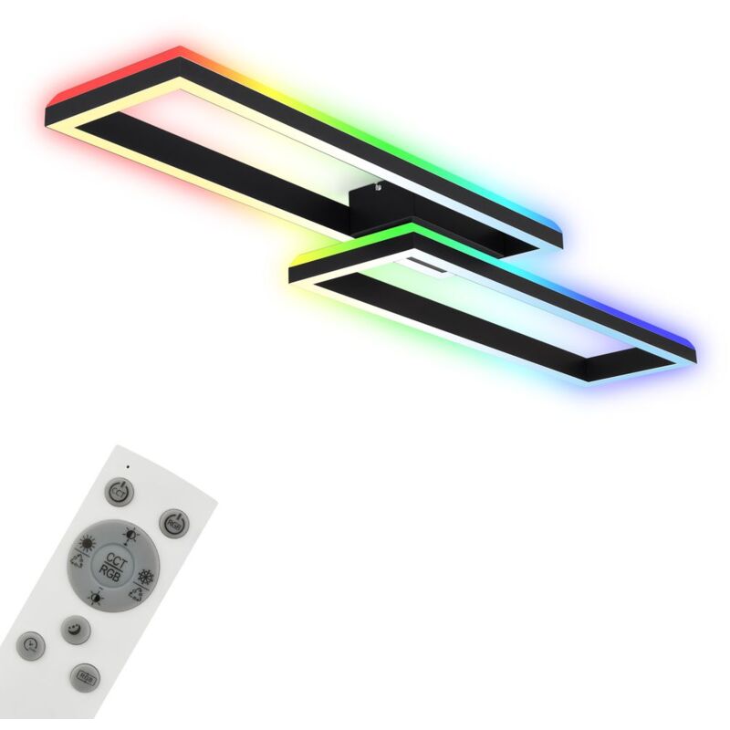 Briloner - frame back - Applique murale & Plafonnier - Télécommande incluse- Changement de couleur rgb - Rétro-éclairage rgb -119,5x27,5x10cm
