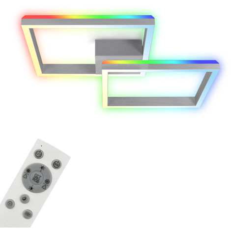 Briloner - FRAME BACK - Deckenleuchte - Wandleuchte - Fernbedienung - CCT Farbtemperatursteuerung - RGB - Backlight - Timer - Dimmbar - Memoryfunktion