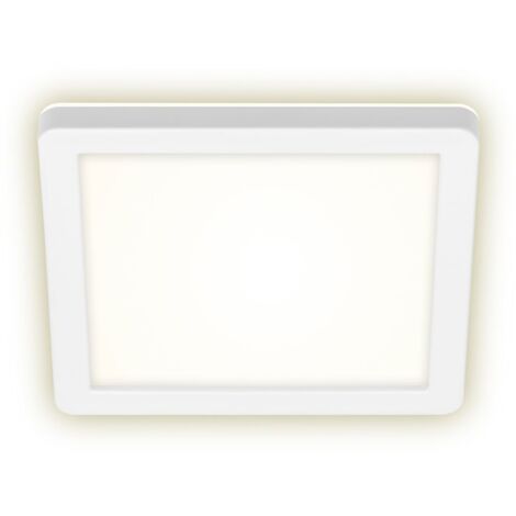 BRILONER FRANKFURT Lampada da parete per esterni a LED, protezione dagli spruzzi d'acqua IP44, effetto retroilluminato, luce bianca neutra, bianco, 19 x 19 x 2,8 cm