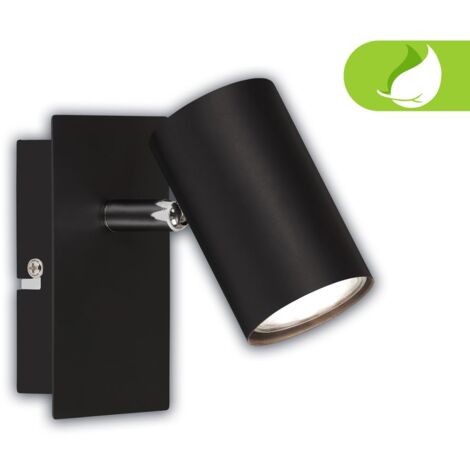 Briloner Isil A Applique LED per interni, CEE A sorgente luminosa, orientabile, inclinabile, nero, 12 x 8 x 12,3 cm