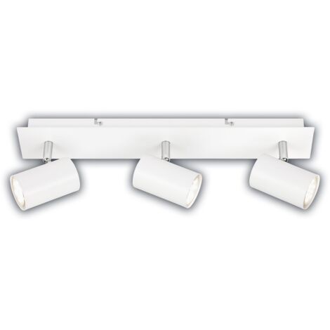 Briloner Isil A Lampada da soffitto a LED, CEE A sorgente luminosa, orientabile, lampadina sostituibile, bianco, 45 x 8 x 12,3 cm