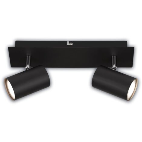 Briloner Isil A LED Plafoniere, CEE A sorgente luminosa, Orientabile, Lampadina intercambiabile, Nero, 29 x 8 x 12,3 cm