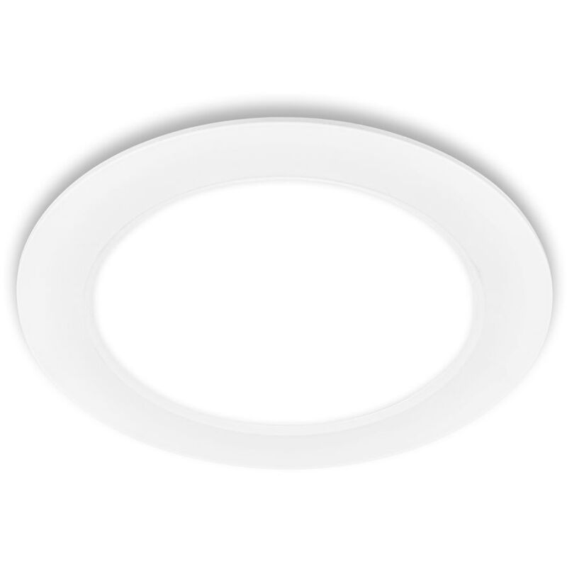 Briloner - Jeft 1x spot led encastrable 230V, plat, 17 cm de diamètre, lumière blanc neutre, Blanc, Ø17 x 3 cm Briloner - Jeft 1x spot led encastrable 230V, plat, 17 cm de diamètre, lumière blanc neutre, Blanc, Ø17 x 3 cm